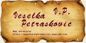 Veselka Petrašković vizit kartica